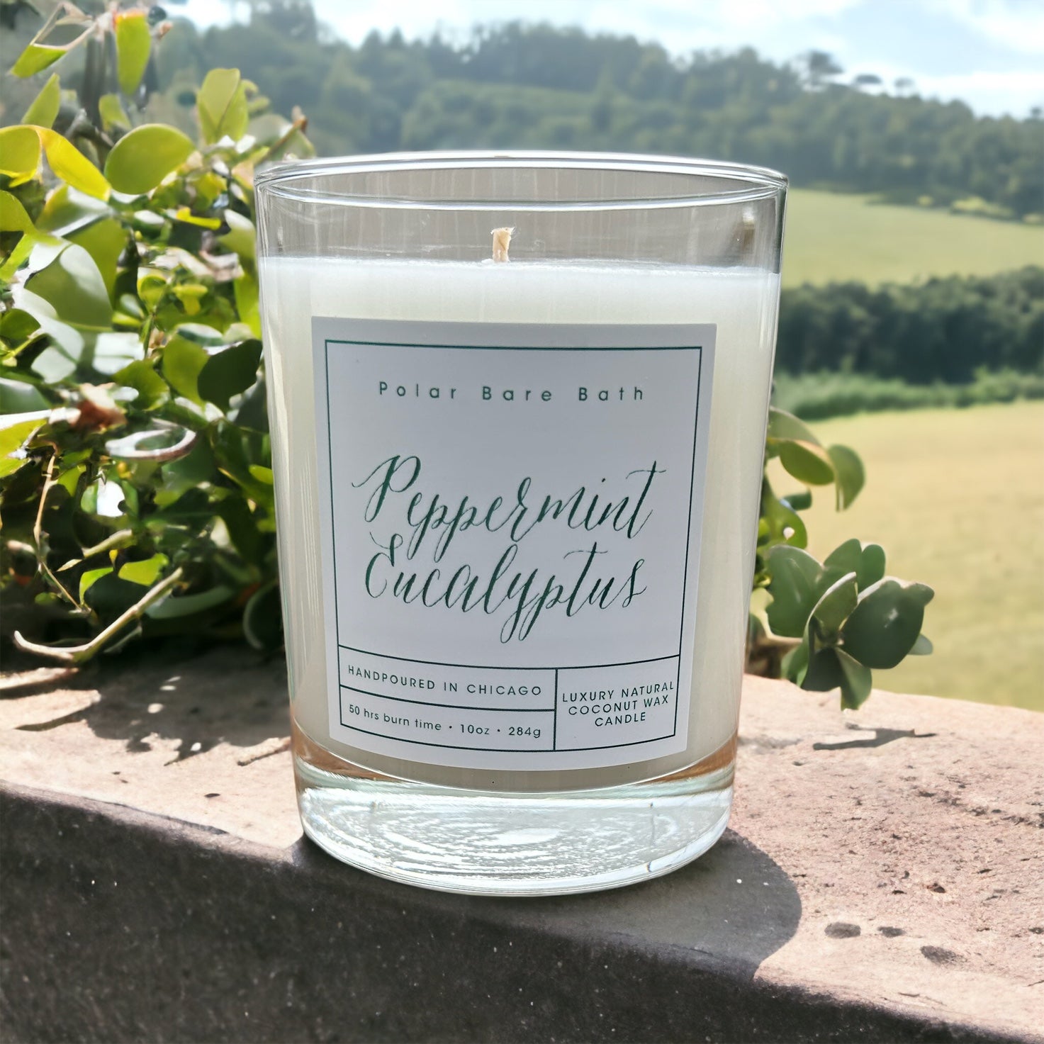 Peppermint Eucalyptus Natural Coconut Wax Candle