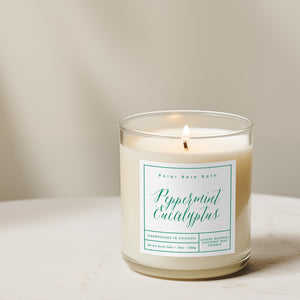 Peppermint Eucalyptus Natural Coconut Wax Candle