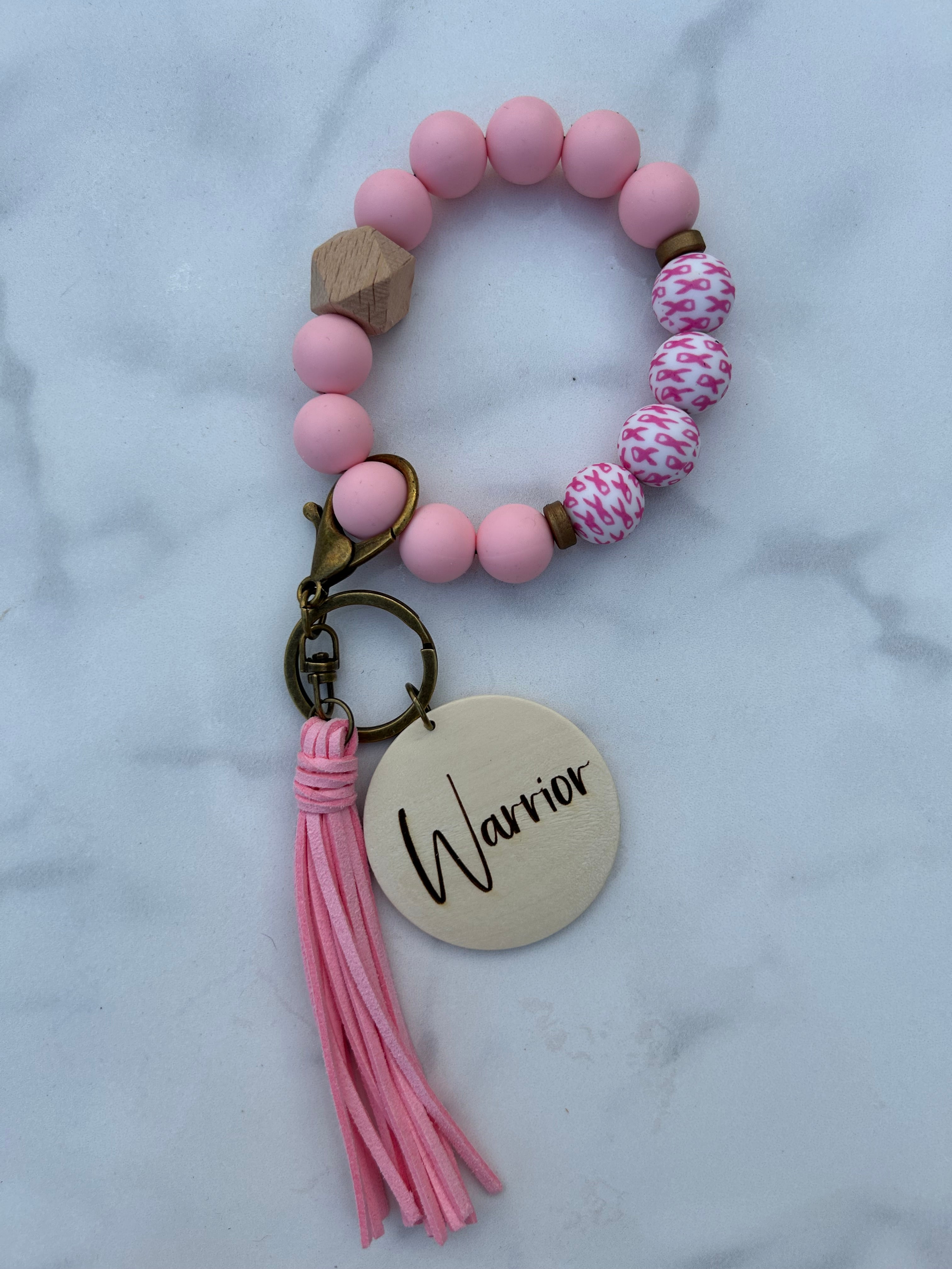 Breast Cancer Silicone wristlet