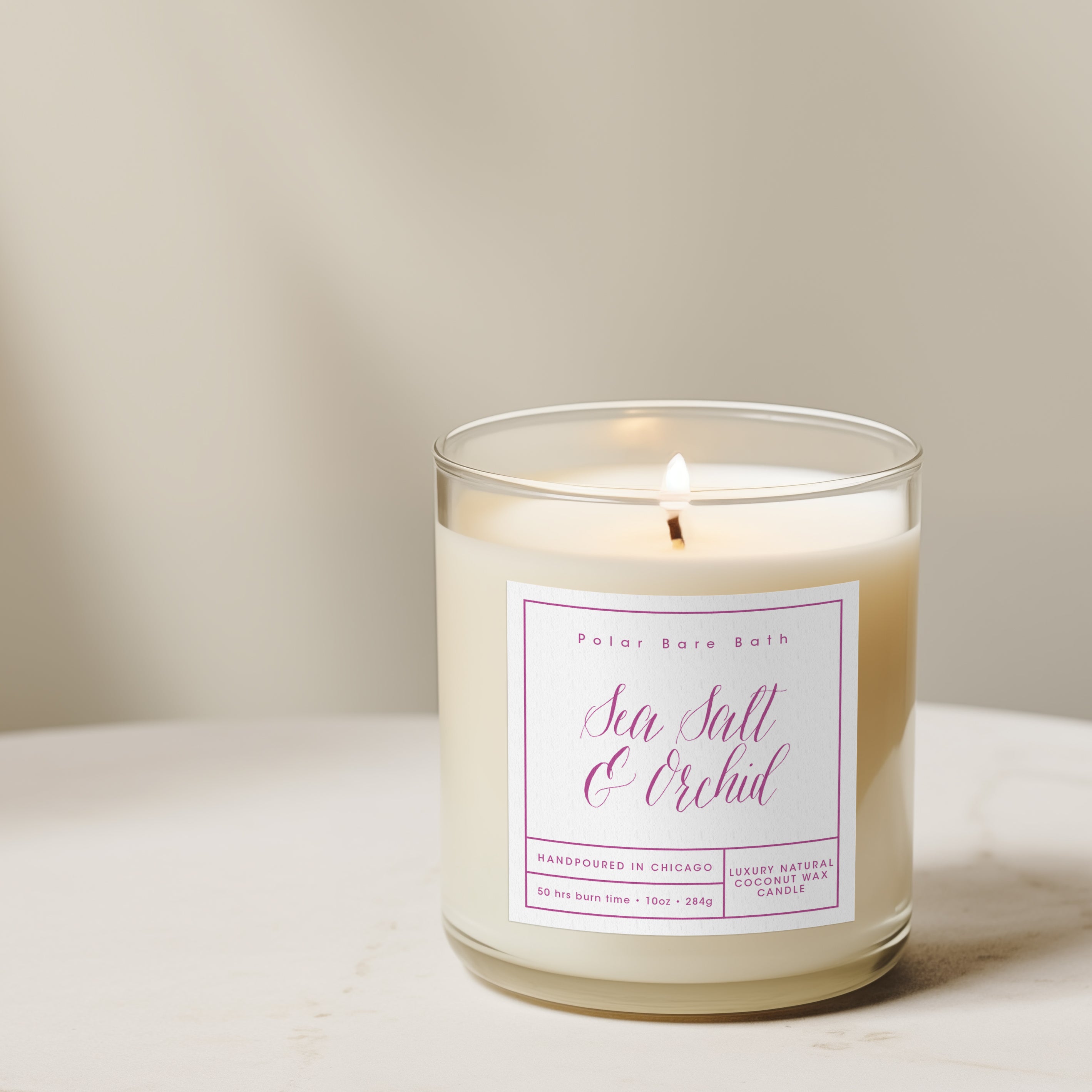 Sea Salt & Orchid Natural Coconut Wax Candle